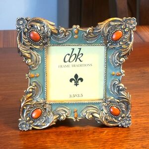 Ornate Gold and Orange Photo Frame By CBK.